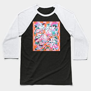 Gamma Waves - Trippy Skulls and Flowers Baseball T-Shirt